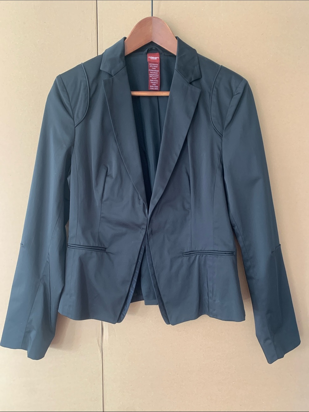 OLSEN Black Women's Tailored Blazer - Single-Button Fit